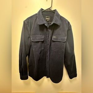 Brixton Bowery Navy Corduroy Flannel.